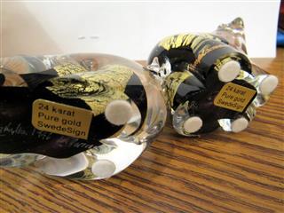 VTG SWEDEN PAIR SIGNED CRYSTAL 2